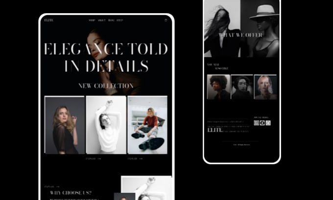 Gig Preview - Create a UI UX design for a fashion website using figma