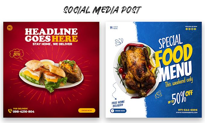 Gig Preview - Design stunning food social media posts for your business