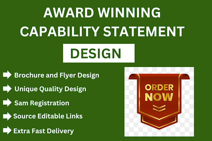 Gig Preview - Design award winning federal government capability statements