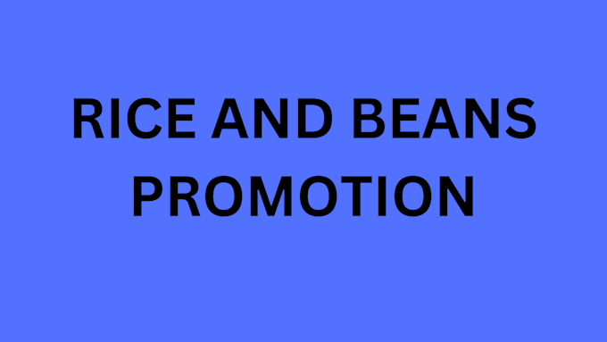 Gig Preview - Promote your food menu, rice and beans promotion