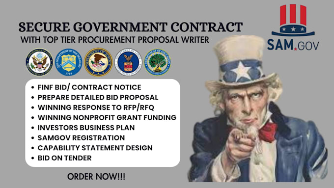 Gig Preview - Do government contract, rfq rfp rfi, uk tender bid proposal nonprofit grant