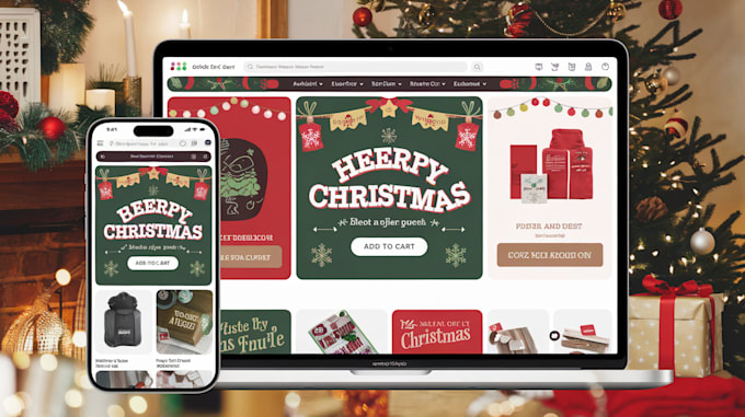 Gig Preview - Design your perfect christmas shopify store to boost sales