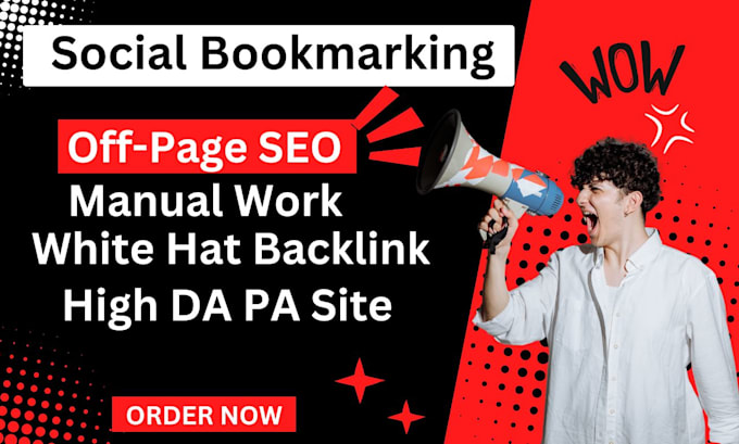 Gig Preview - Do manually social bookmarking backlinks for local business