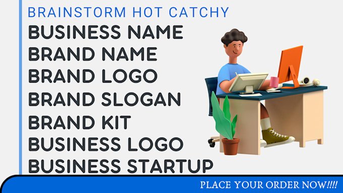 Gig Preview - Brainstorm catchy brand slogan names and logo design business name brand name