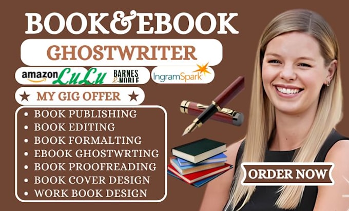 Gig Preview - Ghostwrite nonfiction ebooks as book writer with formatting paperback