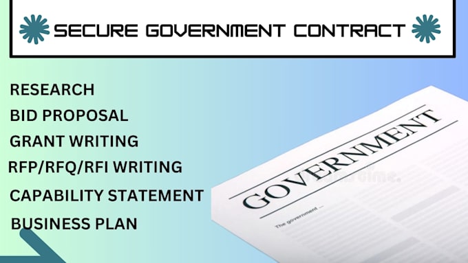 Gig Preview - Do rfp,rfq,rfi and also win government contracts with expert proposal writing