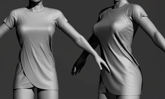 Gig Preview - Design 3d clothing second life model realistic fashion 3d design vrchat sansar