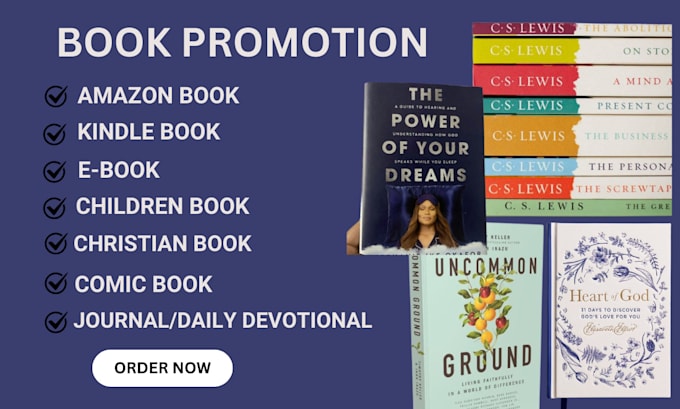 Gig Preview - Do amazon book promotion christian book kindle and ebook marketing