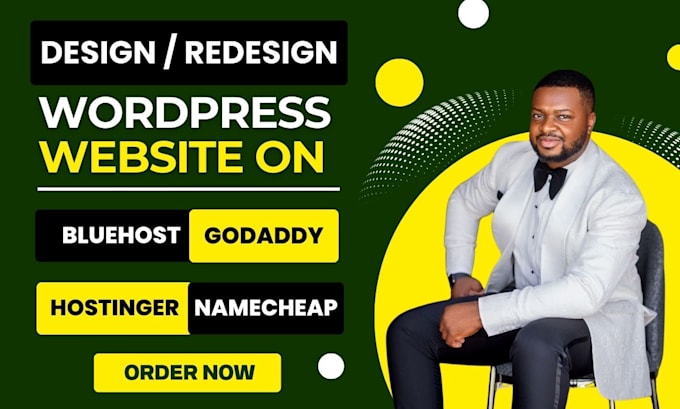 Gig Preview - Create wordpress website on hostinger, bluehost, namecheap, godaddy, siteground