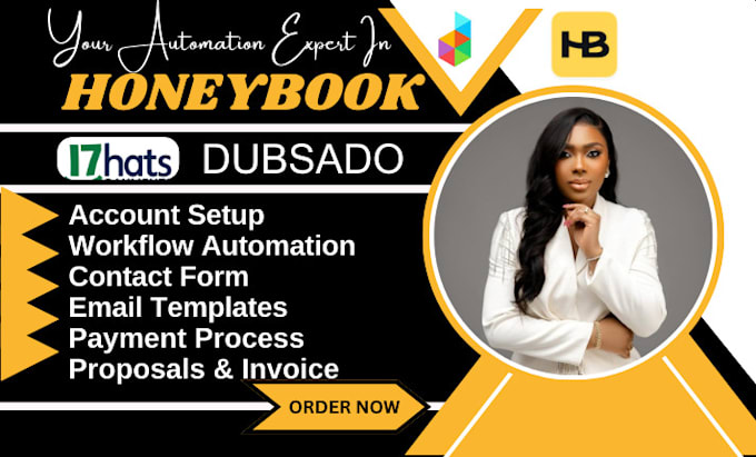 Gig Preview - Setup honeybook account, fix honeybook, workflow, automation, dubsado, 17 hats