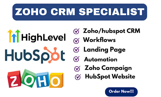 Bestseller - setup hubspot expert zoho CRM funnel development lead capture website monday