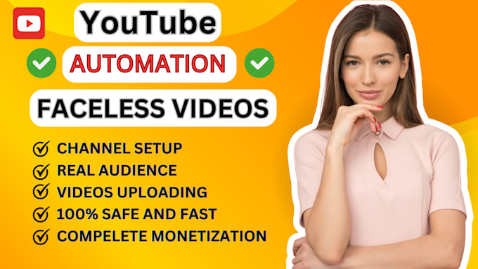 Gig Preview - Make monetize youtube automation, top 10 cash cow videos, viral faceless channel