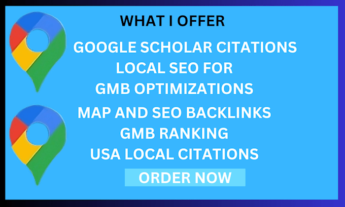 Gig Preview - Google maps citations gmb ranking usa local business seo scholar optimimization