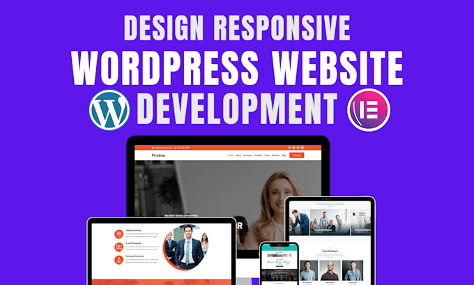 Gig Preview - Redesign wordpress website design using elementor pro