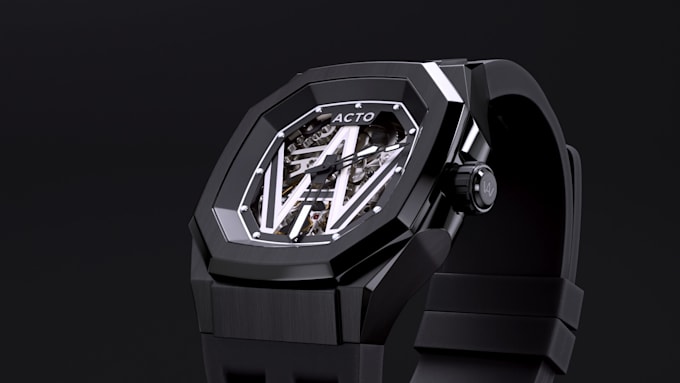 Gig Preview - 3d watch promotional video 3d wristwatch animation 3d explainer video 3d model