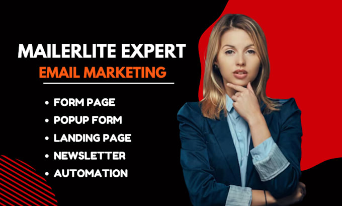 Gig Preview - Do mailerlite, mailerlite automation, mailerlite landing page, newsletter