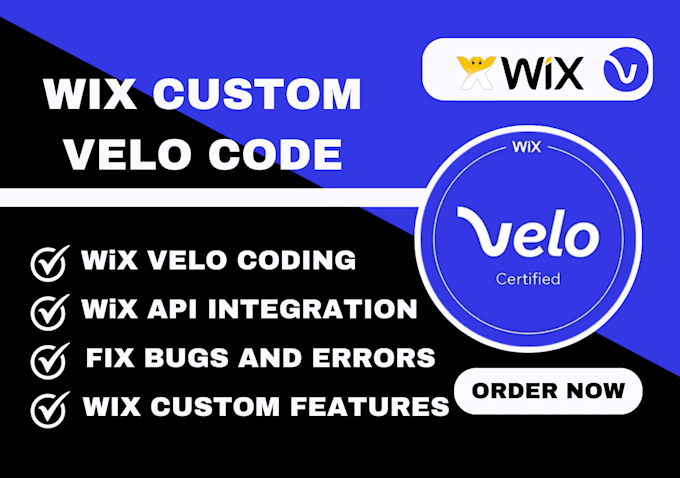 Gig Preview - Do custom wix velo website wix velo code wix api wix website redesign wix velo