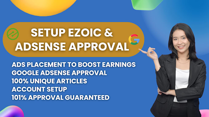 Gig Preview - Google adsense approval ezoic adsense approval for your website