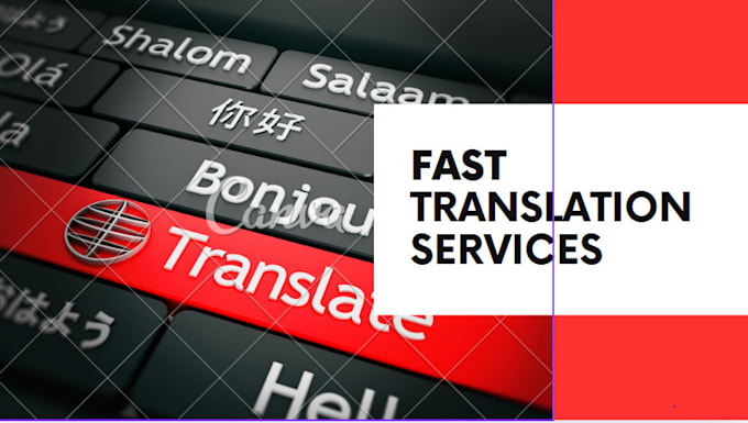 Gig Preview - Provide fast and accurate translation services