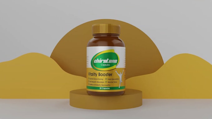 Bestseller - 3d supplement animation 3d supplement design bottle design 3d product animation