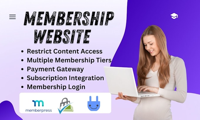 Gig Preview - Setup  membership paid membership pro subscription website on wordpress and wix