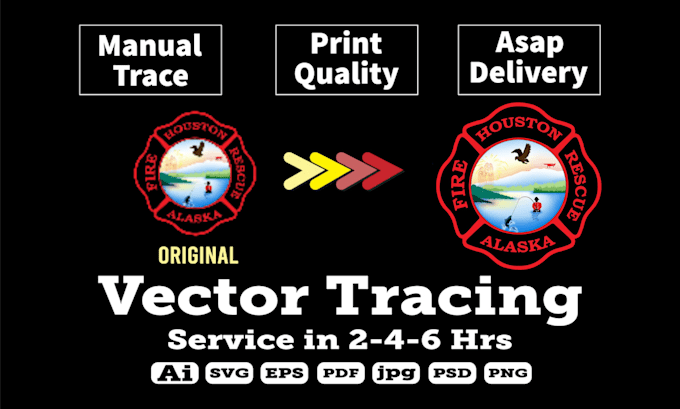 Gig Preview - Vector tracing convert image to vector