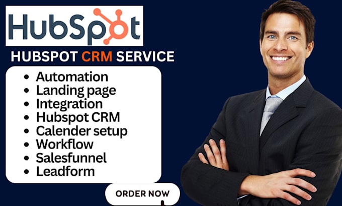 Gig Preview - Setup your hubspot crm hubspot landing page for sales and marketing automation