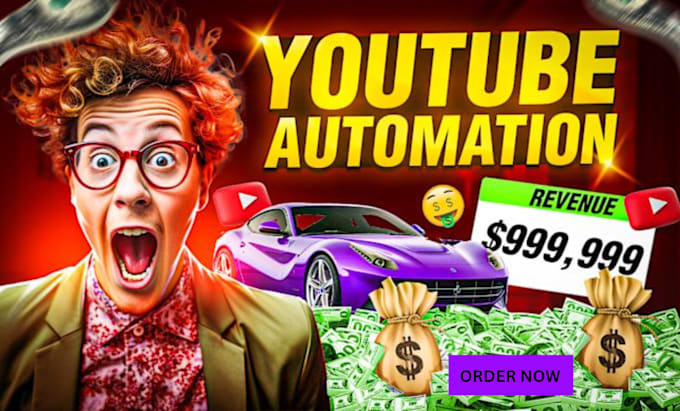 Gig Preview - Do automated youtube cash cow channel automation video editor faceless channel