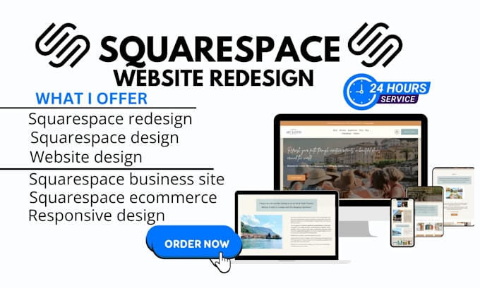 Gig Preview - Do squarespace website redesign, squarespace website design, squarespace design