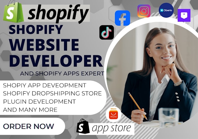 Gig Preview - Shopify website dropshipping store custom shopify theme plugins app development