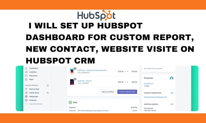 Gig Preview - Set up hubspot dashboard for custom report, new contact website visit on hubspot