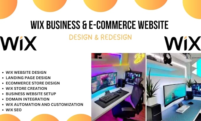 Gig Preview - Wix business website design, ecommerce store design, SEO optimization