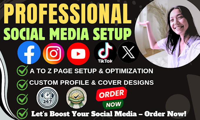 Gig Preview - Professional social media page setup and optimization for facebook