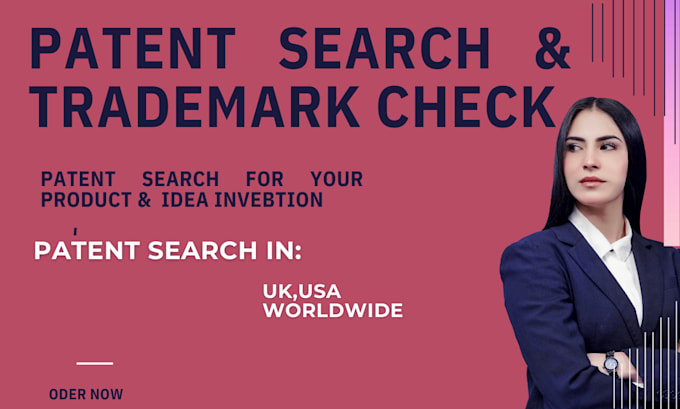 Gig Preview - Do patent search and trademark check for your product