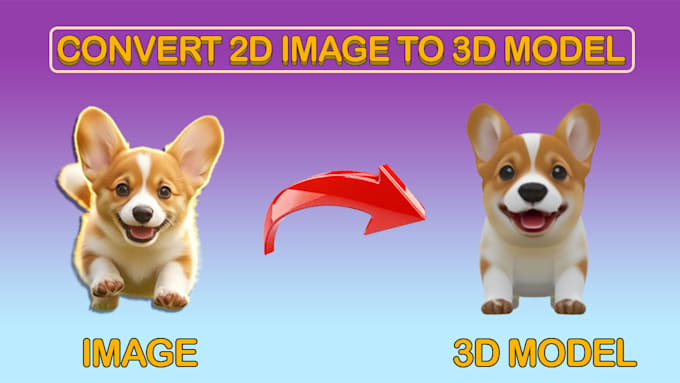 Gig Preview - Convert character picture or 2d image to 3d model