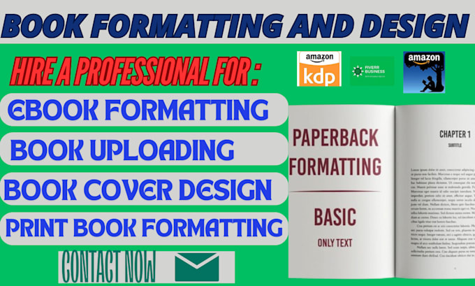 Gig Preview - Do ebook formatting book design for  print and kdp design