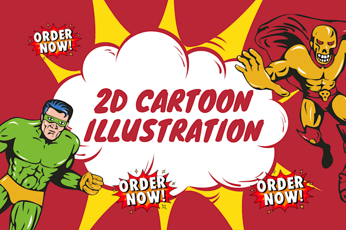 Bestseller - do 2d cartoon children illustration video, superhero comic book