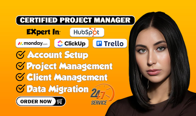 Gig Preview - Setup task, project, client management, workflow on monday, clickup and trello