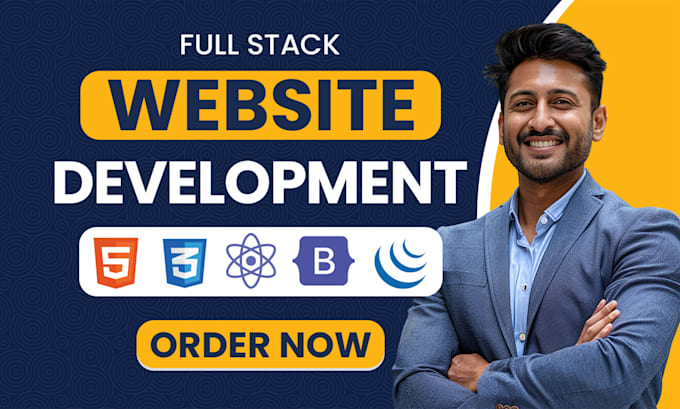 Gig Preview - Be full stack web developer for website development, backend frontend developer