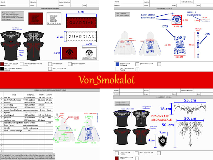 Gig Preview - Create professional factory ready tech packs