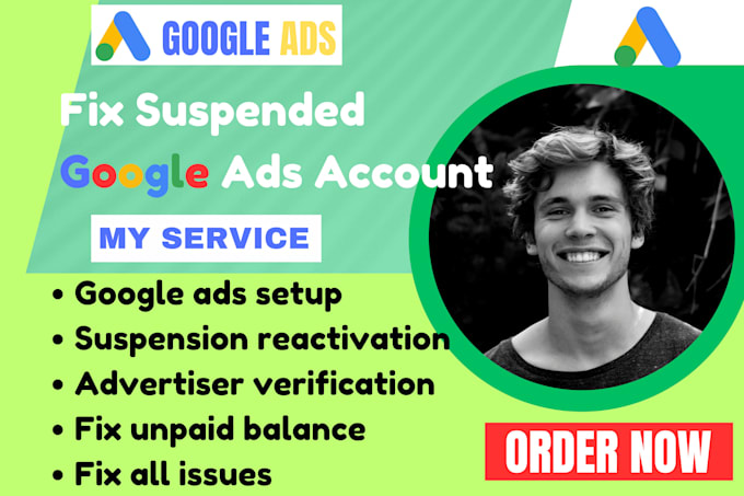 Gig Preview - Fix google ads suspension and circumventing system policy suspension