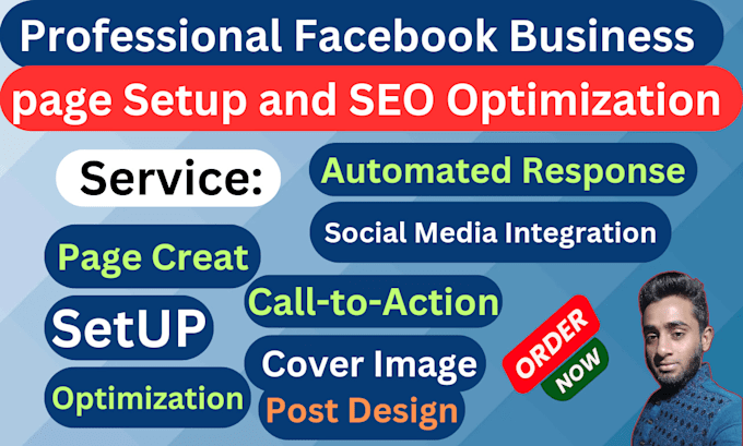 Gig Preview - Professional facebook business page setup and SEO optimization service