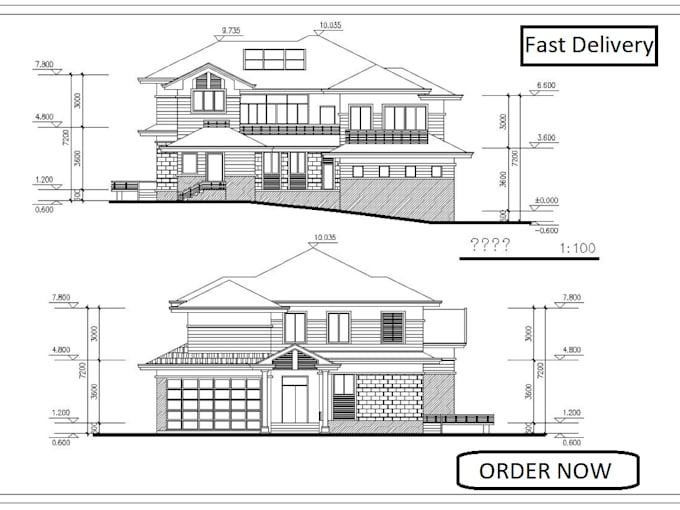 Gig Preview - House drawing building drawing architecture drawing construction drawing urban