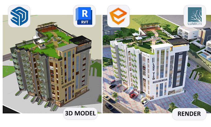 Gig Preview - Create a 3d architectural model and best renderings