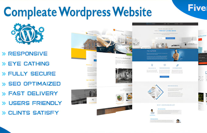 Gig Preview - Build seo friendly responsive wordpress website design