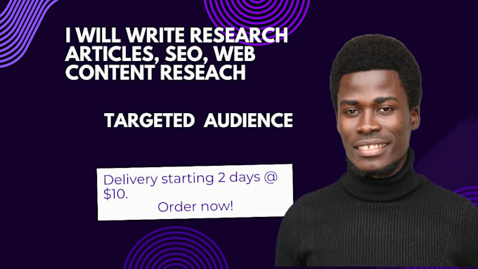 Gig Preview - Write SEO articles or  web research content up to 500 words