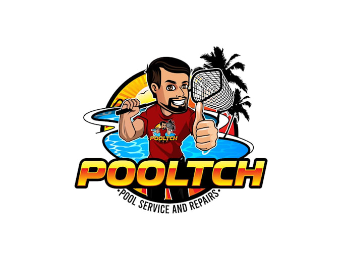 Gig Preview - Create beautiful excellent pool service logo design with express deliver