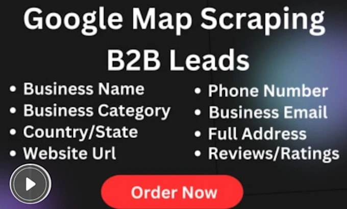 Gig Preview - Scrape google maps, maps scraper, email lead generation, fast data mining