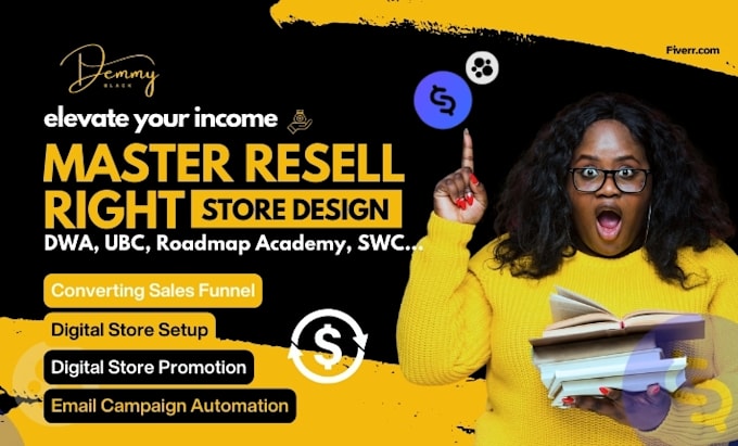 Bestseller - elevate your master resell right courses income, store design