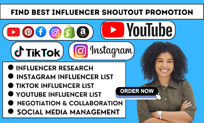 Gig Preview - Be your influencer manager for finding the best instagram influencer marketing